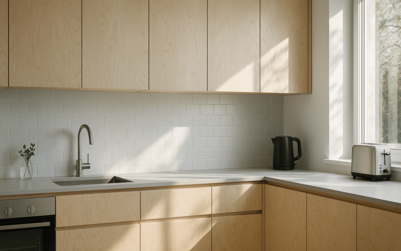 cuisine en contreplaqu&eacute;