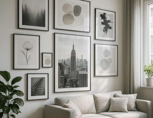 mur de cadre dans un appartement